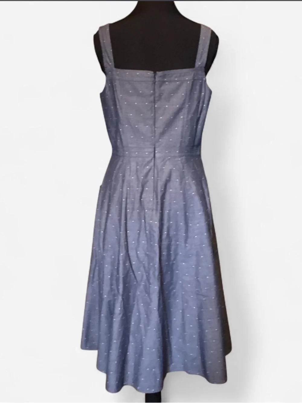 Gal Meets Glam Blue Polka Dot Midi Dress